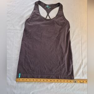 Women's BLOOM Purple Tank Top Size L Organic Cotton Blend Built In Bra